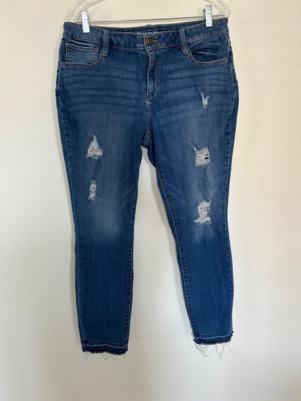 Belle Sky Destructed Skinny Jeans